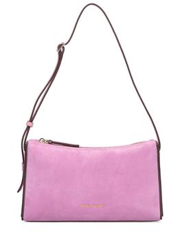 Manu Atelier | Mini Prism Suede & Leather Shoulder Bag商品图片,5.4折×额外7.5折, 额外七五折