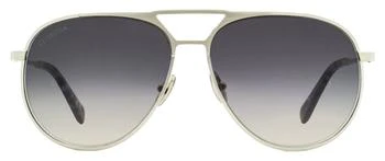 推荐Omega Men's Pilot Sunglasses OM0037 16B Palladium/Gray Havana 61mm商品