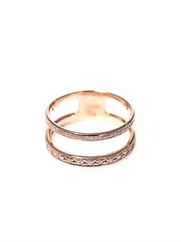 商品Diamond & 18kt rose-gold double-band ring,商家MATCHESFASHION,价格¥13674图片