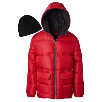 商品Ixtreme | Little Boys Big Pocket Puffer Jacket with Fleece Hat, 2 Piece Set,商家Macy's,价格¥188图片