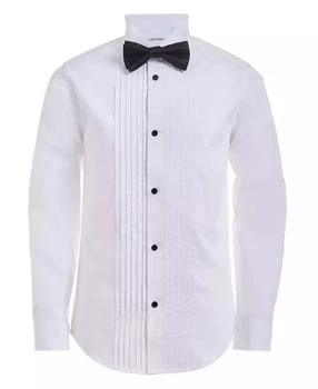 Calvin Klein | Big Boys Tuxedo Shirt and Bow Tie Box Set,商家Macy's,价格¥238