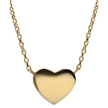 Jac + Jo by Anzie | Jac+Jo by Anzie Polished Heart Pendant Necklace in 14k Gold, 16" + 1" extender,商家Macy's,价格¥3929