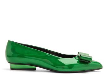 菲拉格慕芭蕾鞋, Salvatore Ferragamo | Ladies Green Viva Ballet Flats商品图片 4.2折