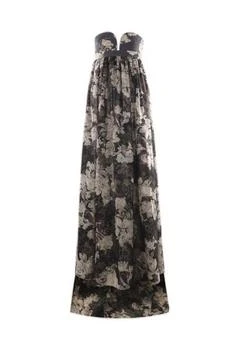 Max Mara | Max Mara Floral Printed Strapless Dress 