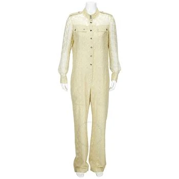 Burberry | Burberry Ladies Pale Yellow Floral Lace Jumpsuit, Brand Size 10 (US Size 8) 3.9折, 满$200减$10, 独家减免邮费, 满减