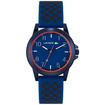 Lacoste | Kids Rider Blue and Black Checkered Print Silicone Strap Watch 36mm,商家Macy's,价格¥637