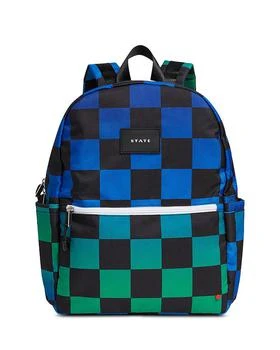 推荐Kane Kids Unisex Ombré Checkered Travel Backpack商品