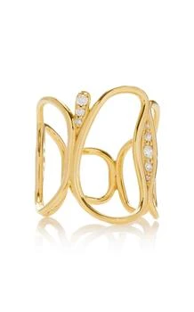 Fernando Jorge | Fernando Jorge - Fluid 18K Yellow Gold Diamond Ring - Gold - US 6.75 - Moda Operandi - Gifts For Her,商家Fashion US,价格¥29618