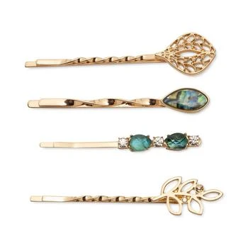Lonna & Lilly | Gold-Tone 4-Pc. Crystal & Stone Bobby Pin Set,商家Macy's,价格¥133