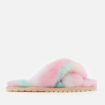 推荐EMU Australia Women's Mayberry Tie Dye Sheepskin Cross Front Slippers - Fairy Floss商品