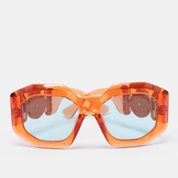 推荐Versace Orange 5362/65 Medusa Biggie Rectangle Sunglasses商品
