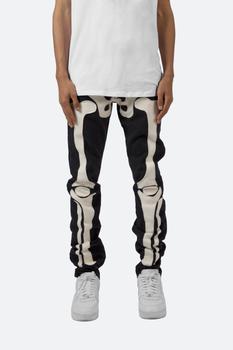 mnml牛仔裤, MNML | D184 Skeleton Straight Denim - Black/White商品图片 