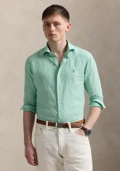 Ralph Lauren | Classic Fit Houndstooth Linen Shirt,商家Belk,价格¥487