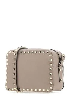 推荐Powder pink leather small Rockstud crossbody bag商品