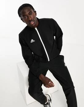 推荐adidas  Football zip jacket in black商品