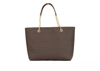 [二手商品] Michael Kors | Michael Kors Jet Set Medium  Signature PVC Front Zip Chain Tote Bag Women's Purse商品图片,5.5折