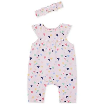 Little Me | Baby Girls Hearts Jumpsuit and Headband, 2 Piece Set,商家Macy's,价格¥176