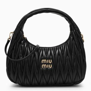 推荐Miu Wander black matelassé bag商品