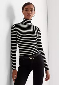 推荐Striped Cotton Blend Turtleneck Sweater商品