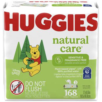 商品Huggies Natural Care | Sensitive Baby Wipes Flip-Top Packs Fragrance Free,商家Walgreens,价格¥79图片