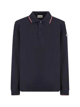 Moncler | Moncler Enfant Button Detailed Long-Sleeved Polo Shirt 7.2折
