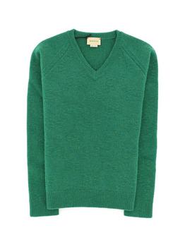 商品Gucci | Gucci Kids GG Logo Detailed V-Neck Sweater,商家Cettire,价格¥1592图片