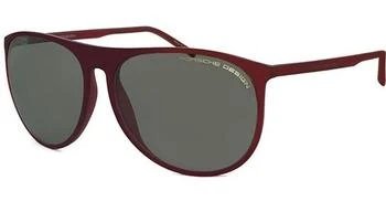 Porsche Design | Grey Oval Ladies Sunglasses P8596 C 58 3.2折, 满$75减$5, 满减