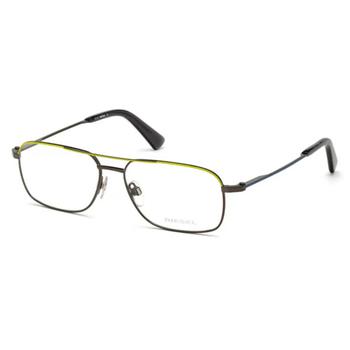 推荐Diesel Mens Yellow Square Eyeglass Frames DL535304156商品