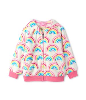 商品Pretty Rainbows Fuzzy Fleece Hooded Jacket (Toddler/Little Kids/Big Kids)图片