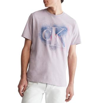 商品Calvin Klein | Men's Short-Sleeve Paint Splatter Graphic Logo T-Shirt,商家Macy's,价格¥181图片