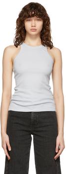 product Blue Curved Rib Tank Top image