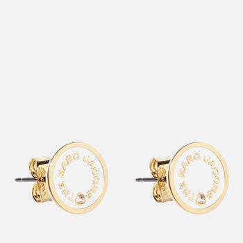 推荐Marc Jacobs The Medallion Gold-Tone, Resin and Crystal Stud Earrings商品