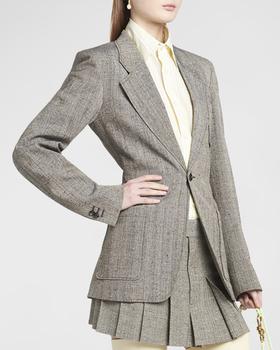 Bottega Veneta | Knotted Melange Viscose Blazer Jacket商品图片,独家减免邮费