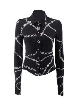 Versace | Versace Jeans Couture Necklace Print Long-Sleeved Shirt 6.7折