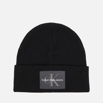 推荐Calvin Klein Jeans Logo-Patched Wool-Blend Beanie商品