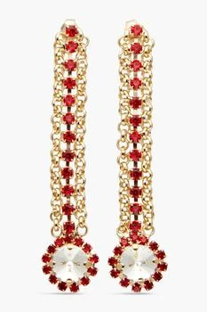 ROSANTICA | Gold-tone crystal earrings,商家THE OUTNET US,价格¥850