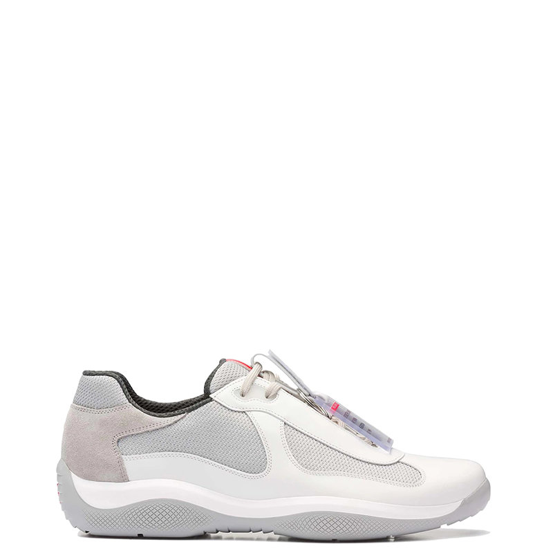 Prada | PRADA/普拉达 22年春夏新款 America’s Cup Original系列 男士白色皮革和Bike织物材质系带运动鞋PS0906_5RU_F0009商品图片,7.9折, 包邮包税