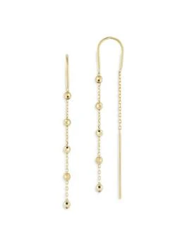 Saks Fifth Avenue | 14K Yellow Gold Ball Chain Threader Earrings,商家Saks OFF 5TH,价格¥2164