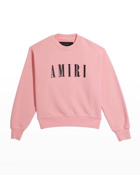 amiri卫衣精选, AMIRI | Kid's Logo-Print Crewneck Sweatshirt, Size 4-12商品图片 
