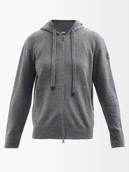 推荐Zipped hooded wool-blend cardigan商品