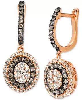 Le Vian | Chocolate Diamond & Nude Diamond Drop Earrings (1 ct. t.w.) in 14k Strawberry Gold,商家Macy's,价格¥56084