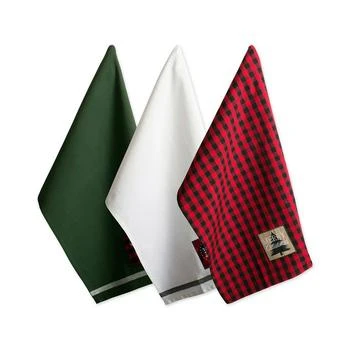 Design Imports | Assorted Christmas Fireside Embellished Dishtowels Set,商家Macy's,价格¥186