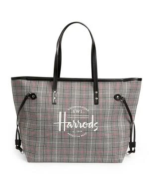 Harrods | Southbank Grey Check Tote Bag 