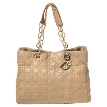 迪奥托特包, [二手商品] Dior | Dior Beige Cannage Quilted Leather Large Shopper Tote商品图片 4.3折, 满1件减$100, 满减
