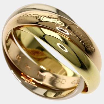 美国卡地亚戒指, [二手商品] Cartier | Cartier Les Must De Cartier Trinity 18K Yellow Rose and White Gold Ring EU 49商品图片 