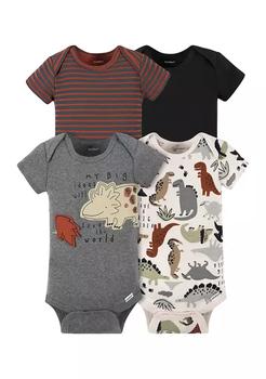 嘉宝北京, Gerber | Baby Boys Set of 4 Dinosaur Bodysuits商品图片 4.9折