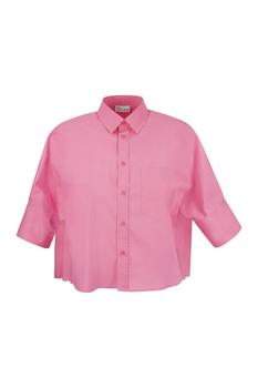 推荐RED VALENTINO Wide technical cotton shirt商品