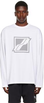 We11done | White Bonded Long Sleeve T-Shirt商品图片,3.3折