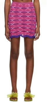 推荐SSENSE Exclusive Pink & Purple Graphic Miniskirt商品