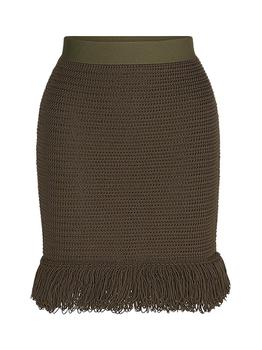 Bottega Veneta | Bottega Veneta Knitted Fringed Mini Skirt商品图片,额外9折, 额外九折